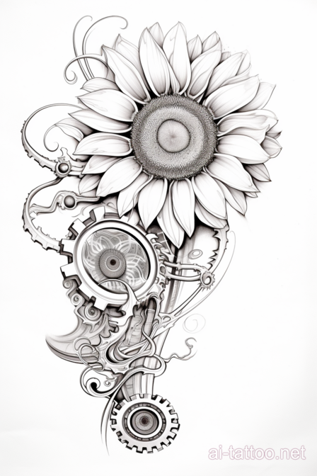  AI Sunflower Tattoo Ideas 5